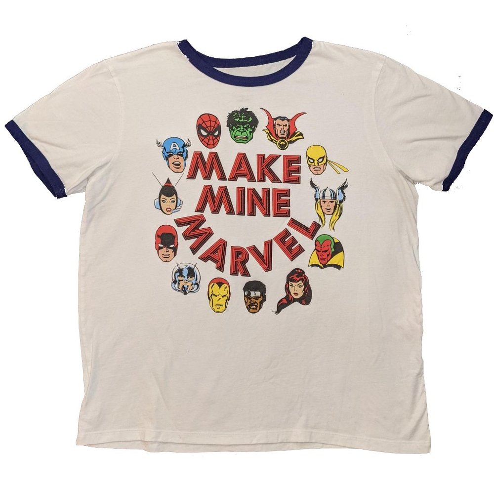 Official Disney Vintage Marvel Graphic Tee Large
